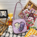 Women Fashion Transparent Solid Color Shoulder Bags Casual Small Leather Purse