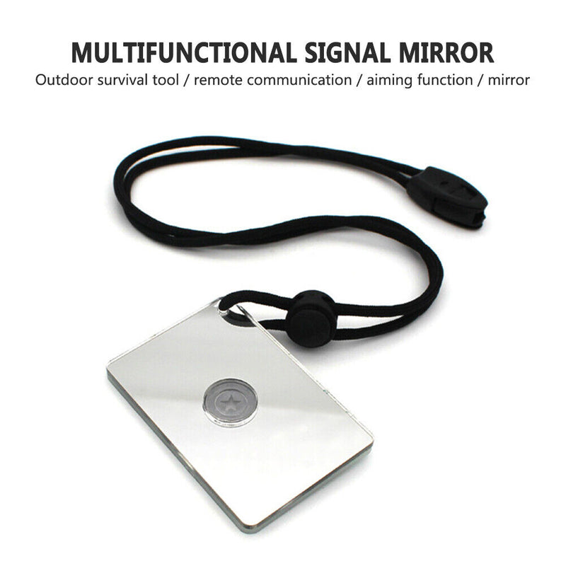 Multifunction Survival Marine Kayak Emergency Rescue Signal Mirror Outdoor