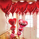 Wedding Favors I LOVE YOU Valentine's Day Aluminum Foil Balloon String of Heart