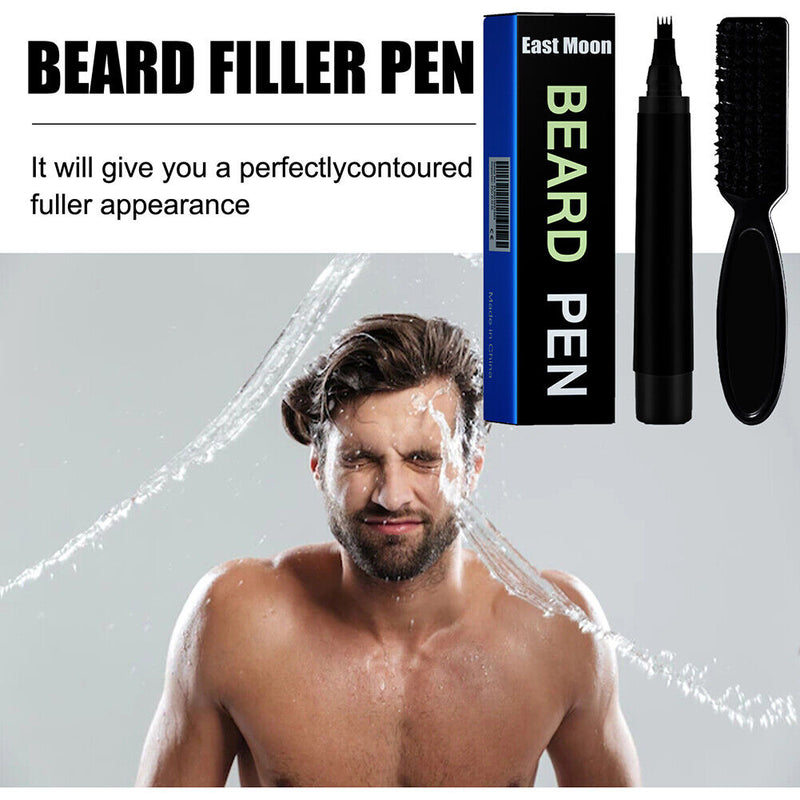 #A Beard Filler Pencil Brush Kit Beard Enhancer Moustache Coloring Shaping Tools