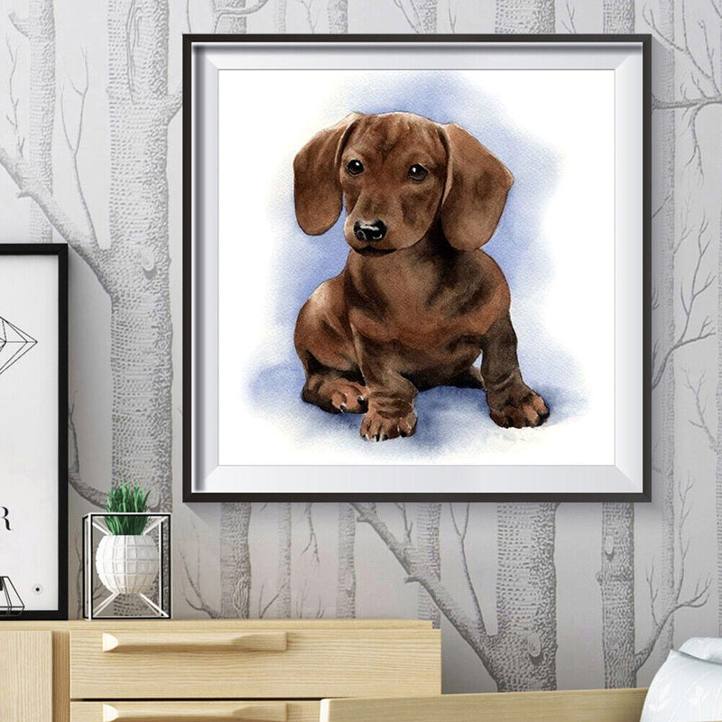 5D DIY Full Drill Diamond Painting Logy Dog Embroidery Needlework Wall Decor