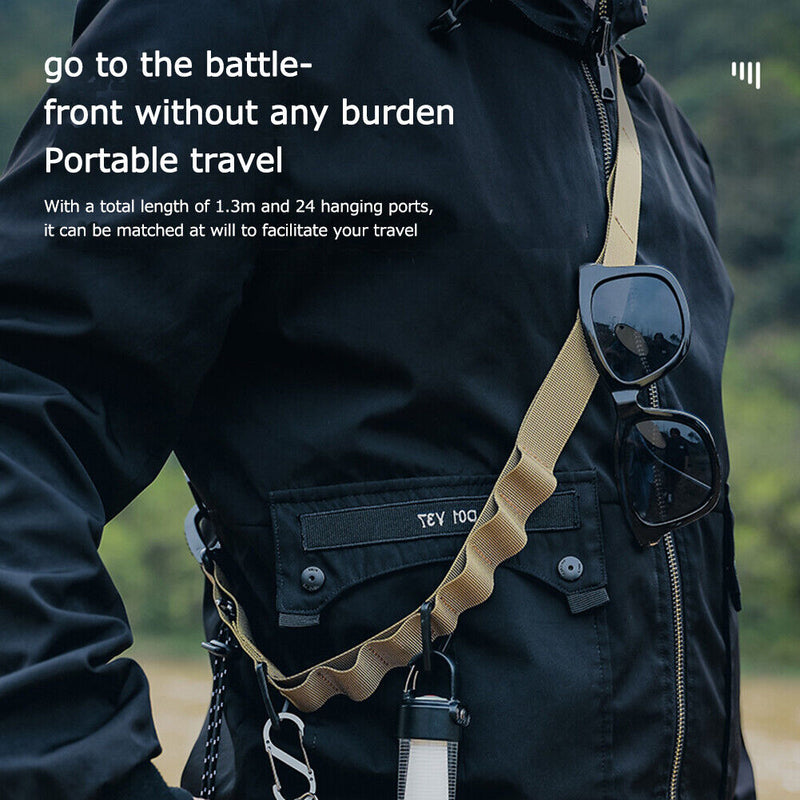 Camping Shoulder Hanging Rope Tent Canopy Outdoors Storage Clothes Line Strap