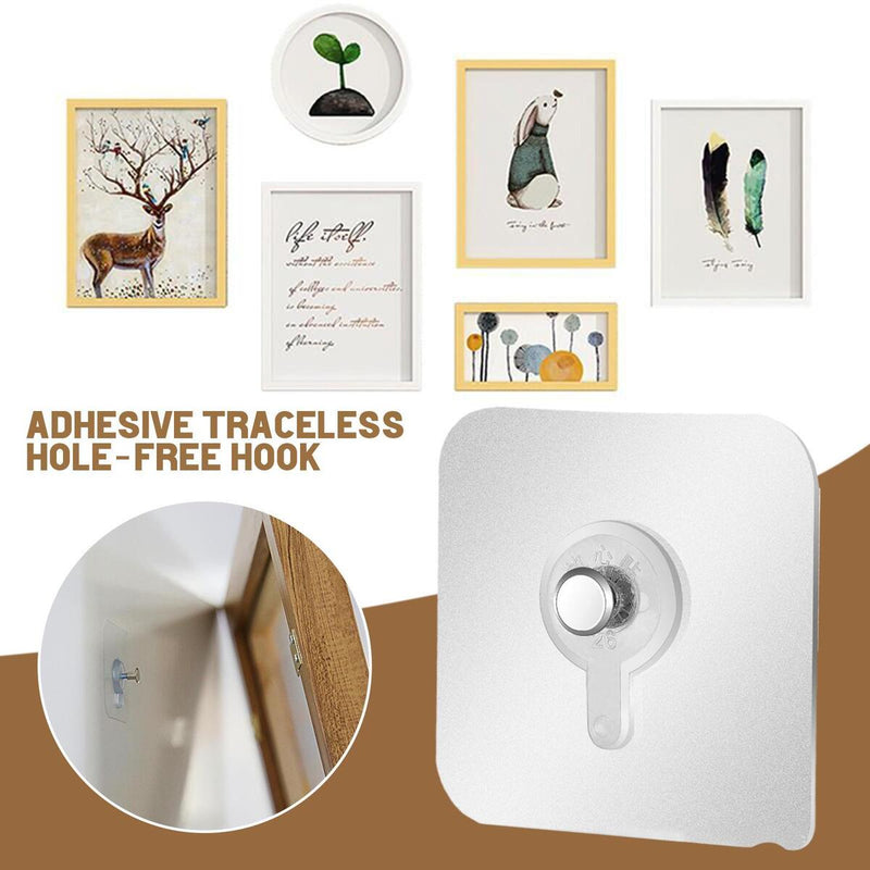 Adhesive Wall Hooks Damage-Free Self Adhesive Hooks for Bathroom Kitchen Wall_