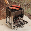 Mini Outdoor Wood Stove Portable Camping Picnic BBQ Folding Cooking Grill