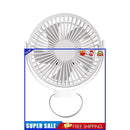 4000mAh Camping Fan with LED Lights 4 Speeds Portable with Hanging (White)