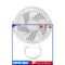 4000mAh Camping Fan with LED Lights 4 Speeds Portable with Hanging (White)