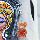 4pcs DIY Full Drill Special Shaped Diamond Painting Bear Rhinestone Keychains