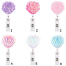 Cards Anti-Lost Clip ID Name Card Badge Holder Retractable Shell Shape Lanyards