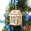 Cute Mini Wood Hollow House Christmas Light Tree Hang Decor (Santa Claus)