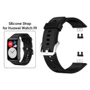 Silicone Bands+Buckle Watchband Replace for Huawei Watch Fit Strap (Black) Newly