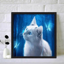 5D DIY Diamond Painting Full Round Drill Butterfly Cat Rhinestone Picture