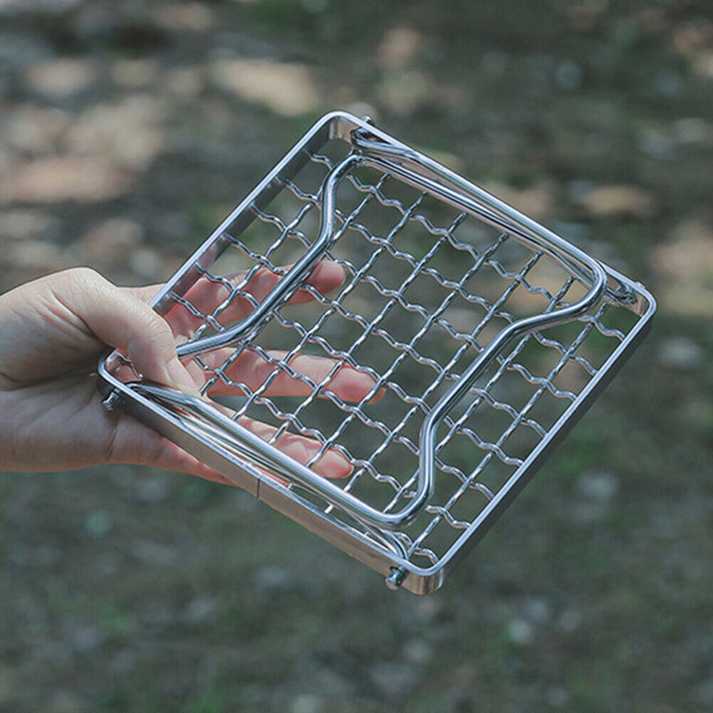 Folding Backpacking Camping Stove Oven Campfire Grill Rack Barbecue Accessories