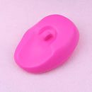 1 Pair Salon Hair Dye Silicone Ear Cover Barber Anti Staining(Rose red)