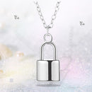 Metal Lock Pendant Necklace Simple Choker Statement Jewelry for Lovers Gift