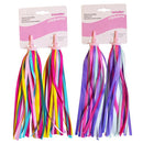 2x Bicycle Handlebar Tassel Streamers Kid Scooter Bike Ribbon (Pink Purple)