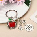 Stainless Steel Letter Key Chain Letter Keyring Gift For Teacher Bag Pendant