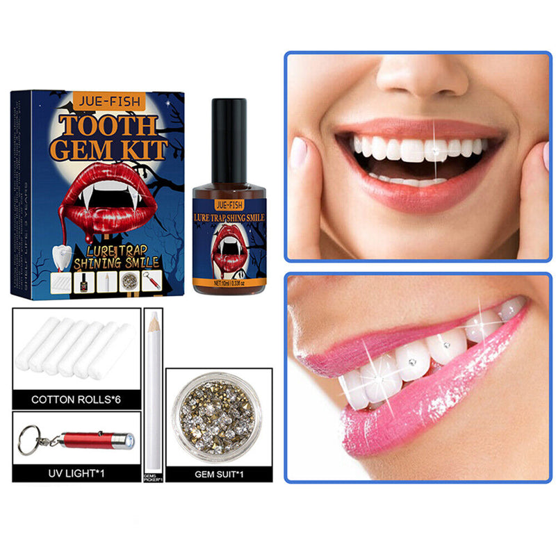 DIY Tooth Gem Kit Multifunctional with Curing Light Glue Professional Ornament
