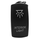 LED Blue INTERIOR LIGHT Rocker Switch with Wires 5-Pin 12V 20 Amp Universal Car