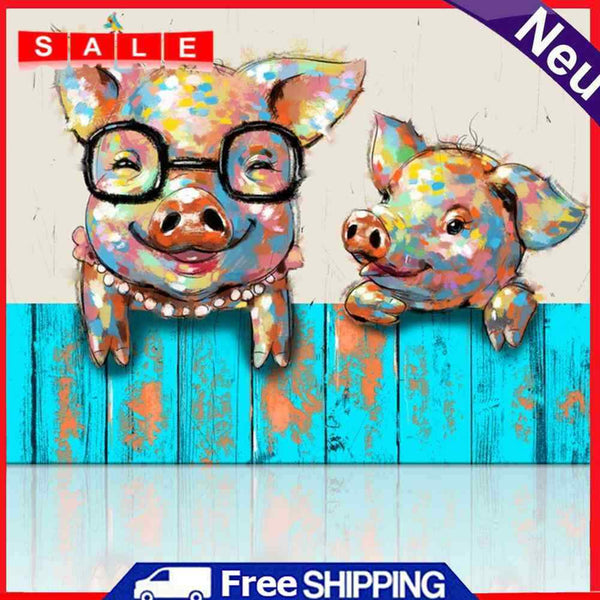 5D DIY Full Drill Diamond Painting Pig Cross Stitch Mosaic Kit Bedroom Wall Arts