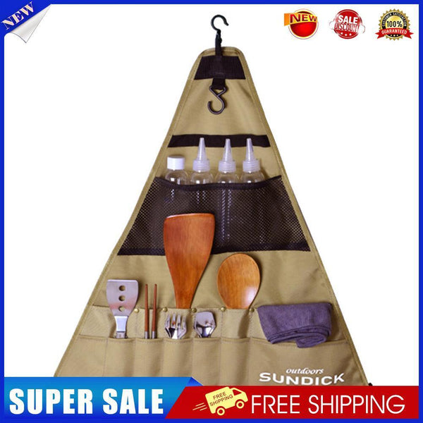 SUNDICK Oxford Cloth Outdoor Camp Picnic Tableware Storage Bag (Triangle L)
