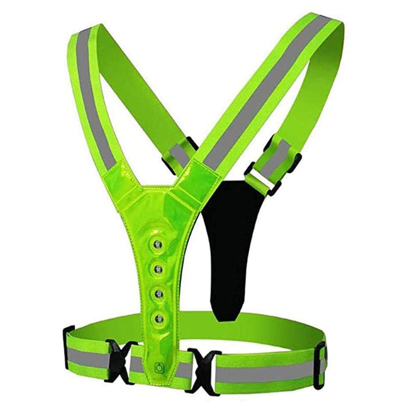 LED Reflective Running Vest, Safety Gear for Night Running, Walking, Cyclin
