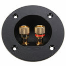 Speaker Terminal Connectors Stereo Plug Round Boxes with 2 Banana Jack