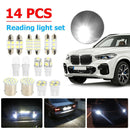 14Pcs LED Interior Package Kit For T10 36mm Map Dome License Plate Lights Newly