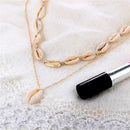 Women Bohemian Beach Jewelry Multilayer Shell Necklace Cowry Seashell Pendant