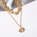 Women Bohemian Beach Jewelry Cowry Seashell Pendant Multilayer Shell Necklace