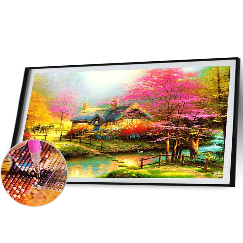 5D DIY Full Drill Diamond Painting Scenery Embroidery Mosaic Kits Bedroom Decor