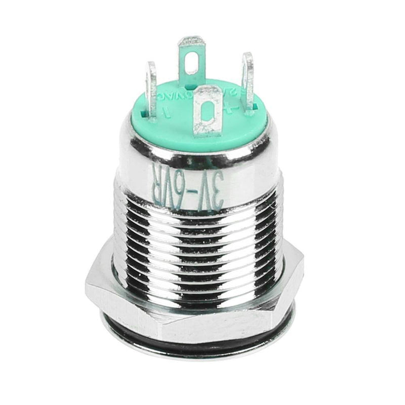 12mm Waterproof LED Stainless Steel Metal Button 3V 12V Car Reset Press Change S