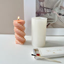 Creative Cylinder Silicone Candle Mold Aromatherapy Art Decor Plaster Home T4G8
