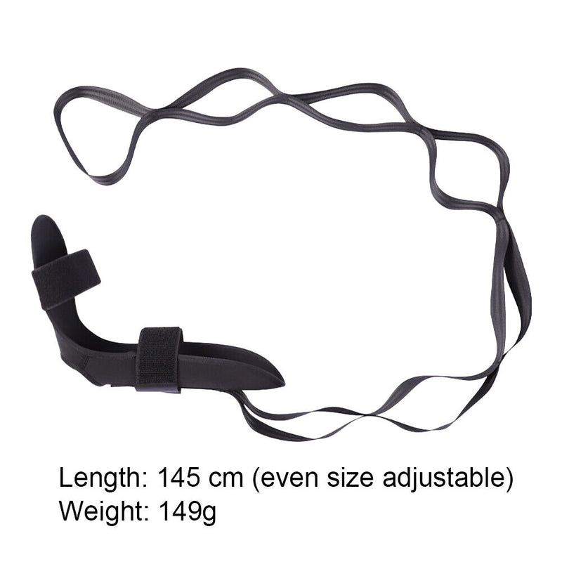 Yoga Leg Stretcher Strap for Ballet Gym Flexibility Stretch Belt (Black) Newly