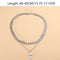Women Men Clavicle Chain Double-layer Cross Pendant Necklace Cross Shape