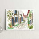14CT Partial Cross Stitch Corner of Street Counted DIY Embroidery Kits Handmade