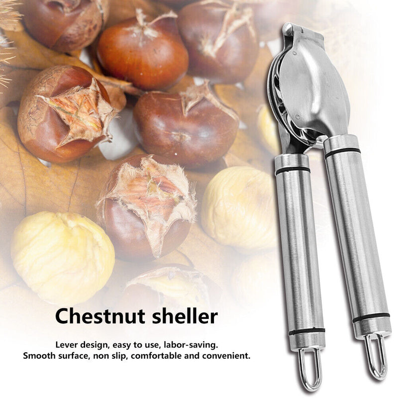 Stainless Steel Chestnut Sheller Walnut Nutcracker Opener Kitchen Gadgets