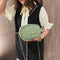 Lace Flower Shoulder Handbags Women Chain PU Leather Crossbody Bags (Green)