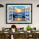 DIY Sea Landscape Mosaic Full Round Diamond Drawing Handmade Rhinestone Craft