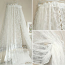 Door Window Sheer Curtain Drape Panel Leaf Voile Tulle Scarfs White