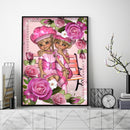 5D DIY Diamond Painting Rose Girls Full Drill Rhinestone Mosaic Art Picture K