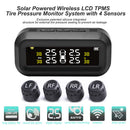 AN-10C Solar Car TPMS LCD Tire Pressure Monitoring System (Color External) Newly