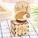 Retro Wooden Manual Music Box Cranked Handle Child Birthday Gift Home Decoration