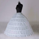 6Hoop Underskirt Ball Gown Long Skirts Petticoat Slips For Wedding. V0Z1