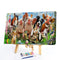 Animal Family Oil Paint By Numbers Kits Canvas DIY Picture Hand Painted Drawi