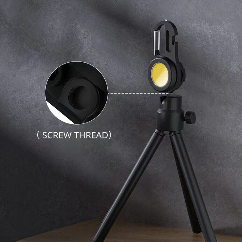 Multifunction Mini COB Keychain Work Lamps USB Rechargeable Camping Flashlight