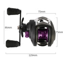 Bait Casting Reel Magnetic Brake 8kg Max Drag 7.2/1 Wheel (Purple Left) Newly