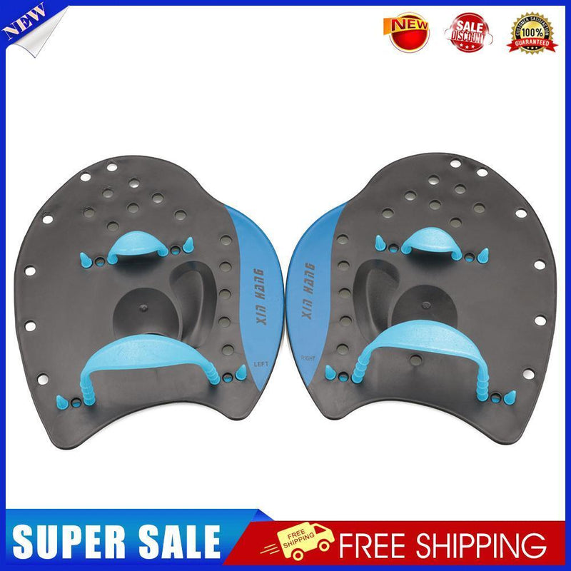 Swimming Paddles Fins Flippers Swim Water Sport Hand Webbed Gloves (Blue L)