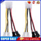 2pcs 4-Pin Molex to 3-Pin fan Power Cable Adapter Connector 12v*2 / 5v*2