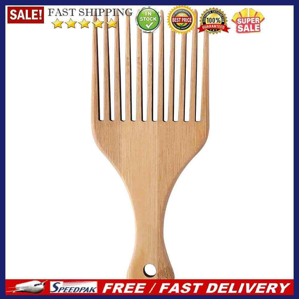 Home Bamboo Wide Tooth Comb Detangling Anti-Static Square Pocket Hair Brush