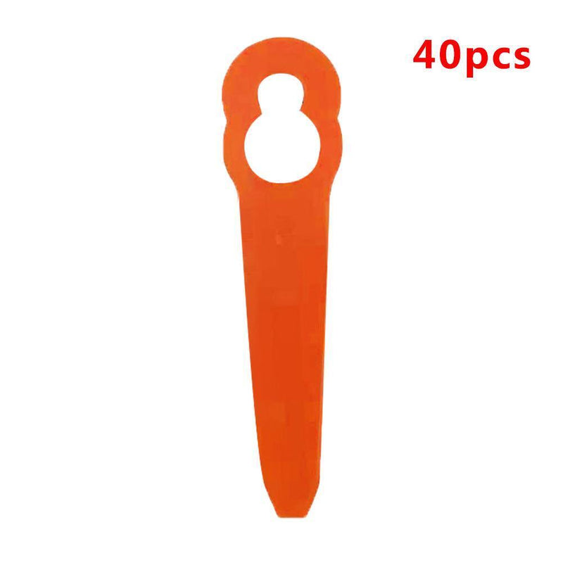 40pcs Grass Trimmer Plastic Blade Lawn Mower Garden Cutting Tool (Orange)